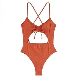 Victoria’s Secret Ruched Shine Cutout One piece Swimsuit